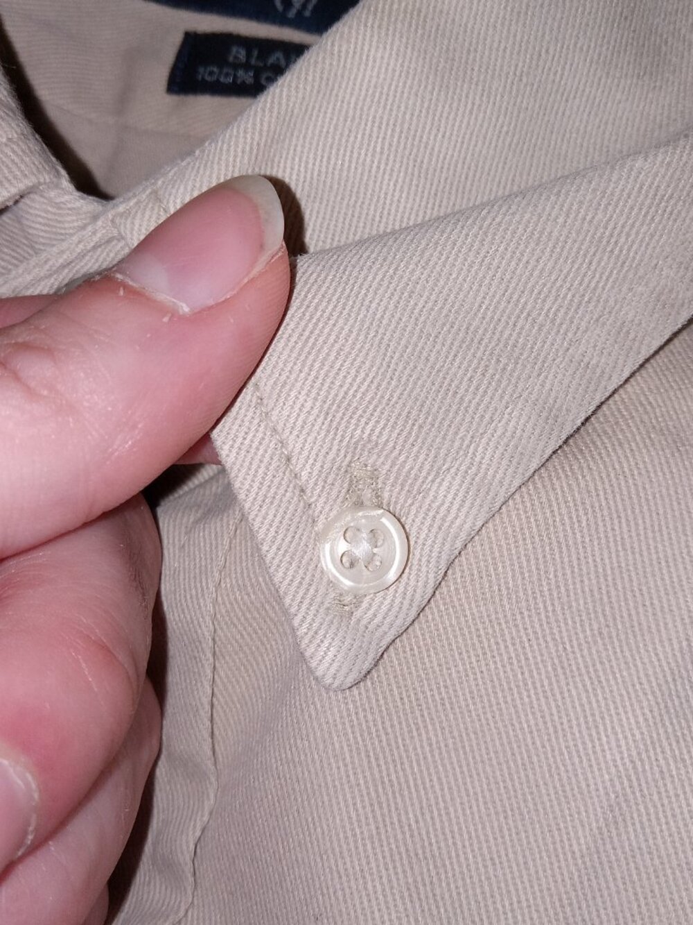 Vintage Ralph Lauren Button Up Shirt Mens XXL Khaki Blaire Pony 90s Preppy - Picture 10 of 14